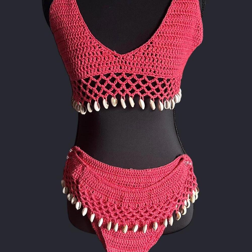 Women's Orange and Pink Bikinis-and-tankini-set